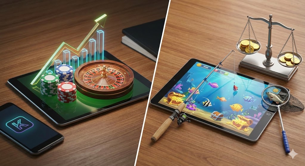 So sánh hiệu suất sinh lời giữa Casino trực tuyến và câu cá chọn sảnh game uy tín tại App Kubet